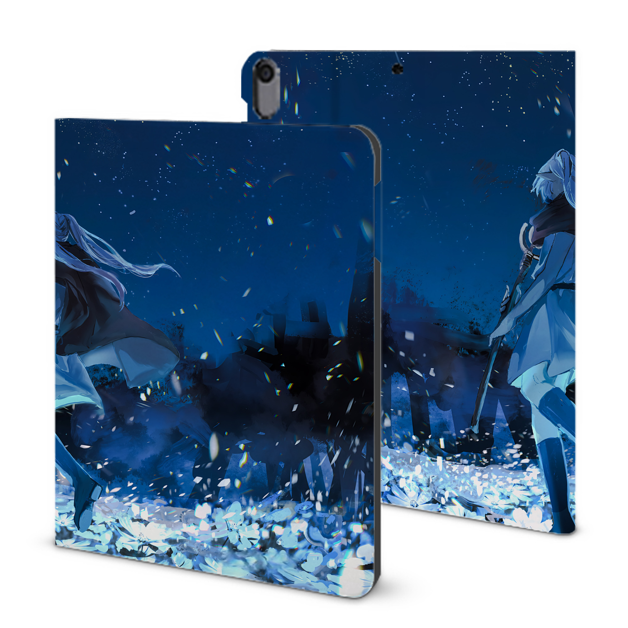 （画像用） 葬送のフリーレン Frieren IPad ケース ブック型 PUレザー TPU 耐衝撃 軽量 薄型 ペン収納なし 全面保護 IPad 各モデル対応